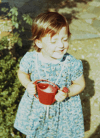 Little Jane with watering can at Datchet
